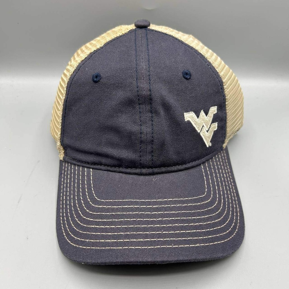 West Virginia Mountaineers Trucker Hat Men Navy The Game Snap Back Cap New